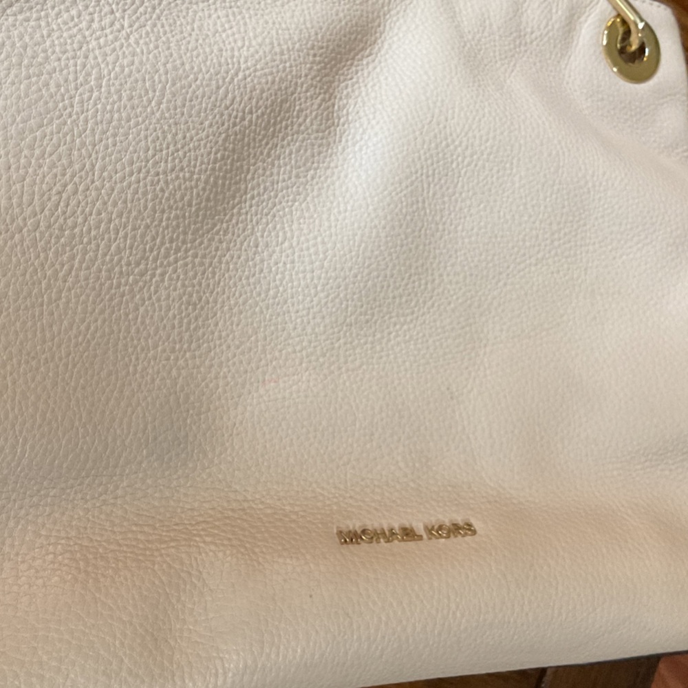 Michael Kors Blush Leather Bag with Gold Accents with storage bag